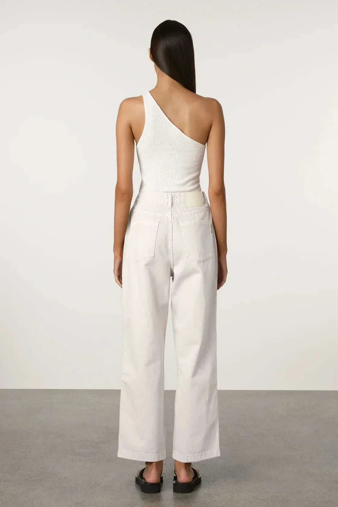 Zulu and Zephyr White Textured Knit Top White