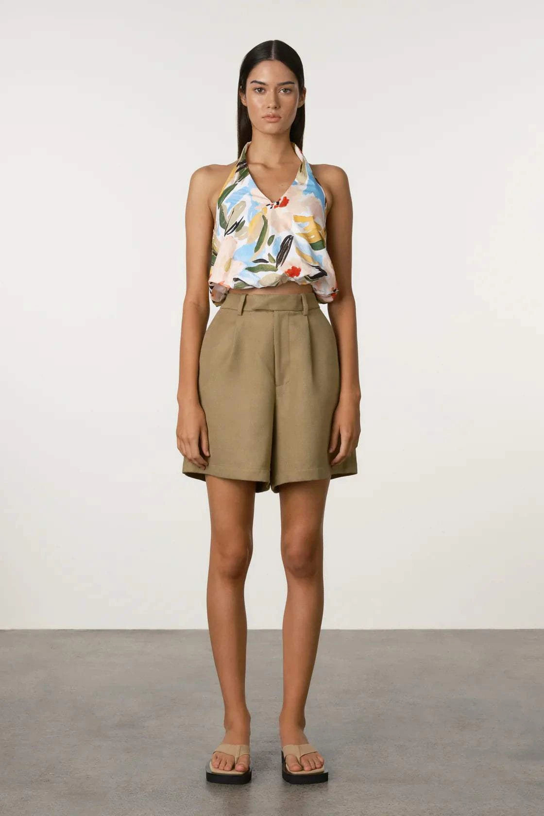 Zulu and Zephyr Summer Floral Cotton Halter Top