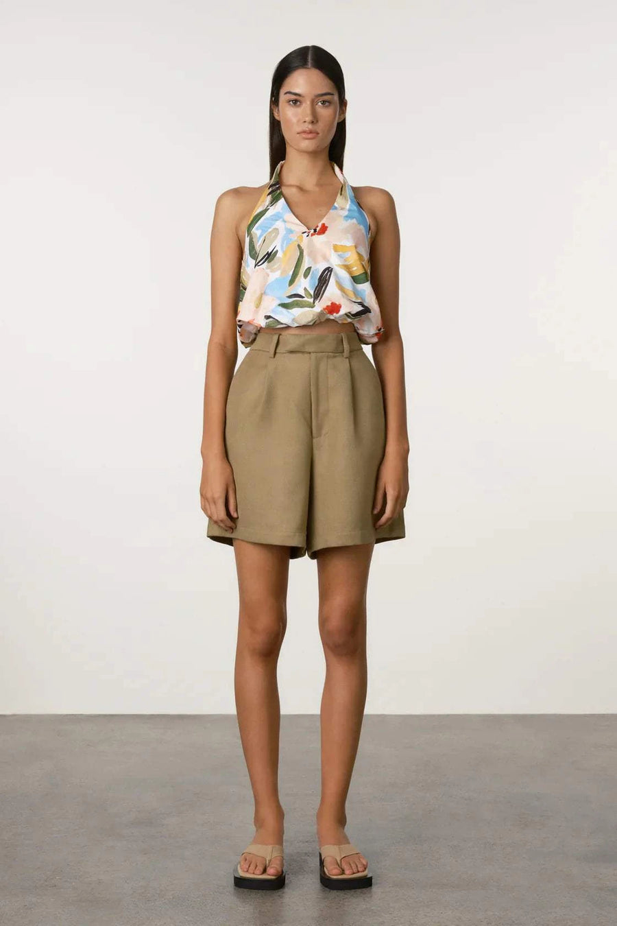 Zulu and Zephyr Summer Floral Cotton Halter Top
