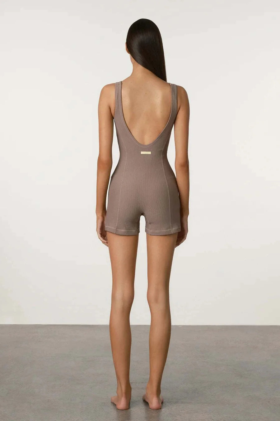 Zulu and Zephyr Waffle Panelled Bodysuit Carob