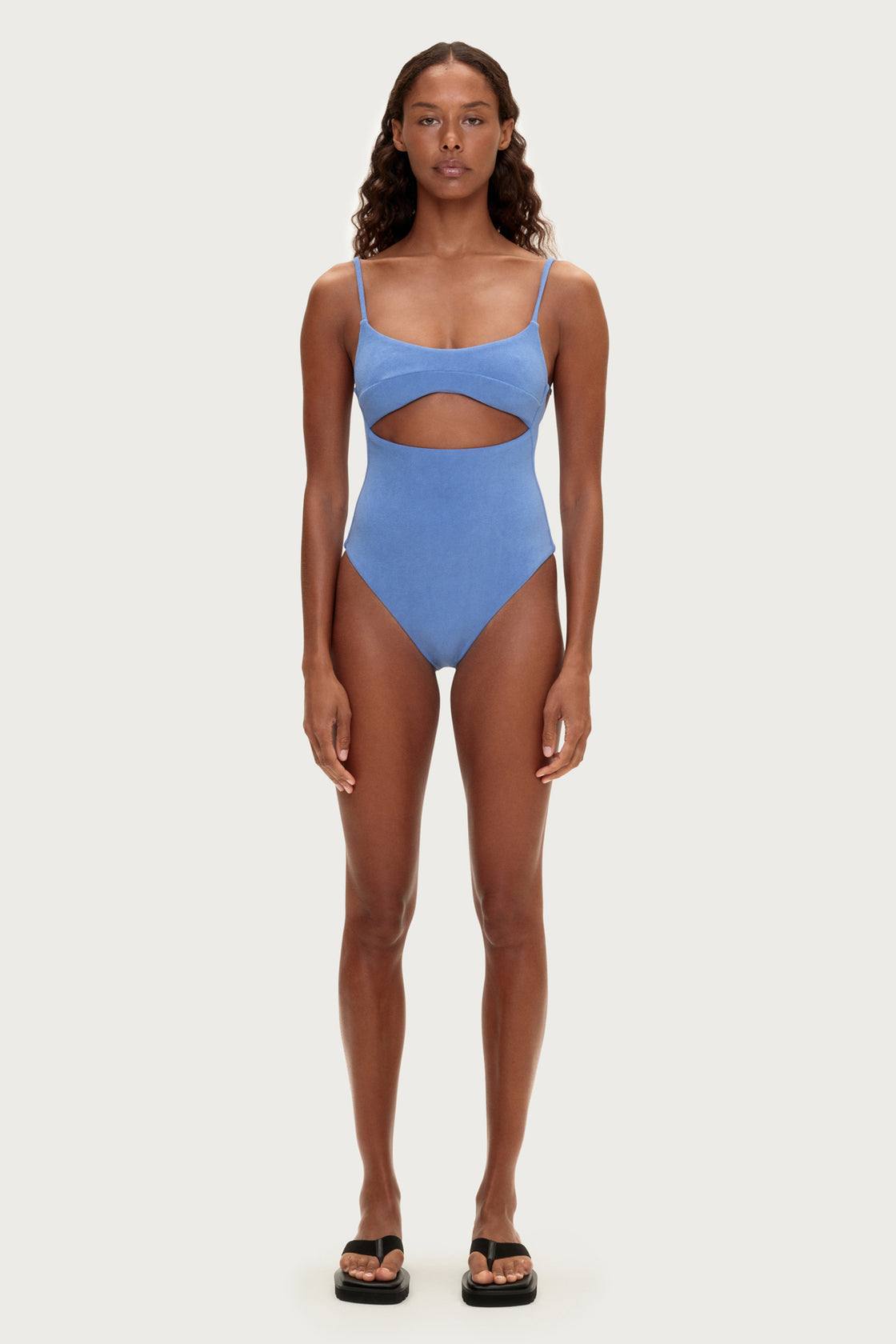 Zulu and Zephyr Towelling One Piece Blue