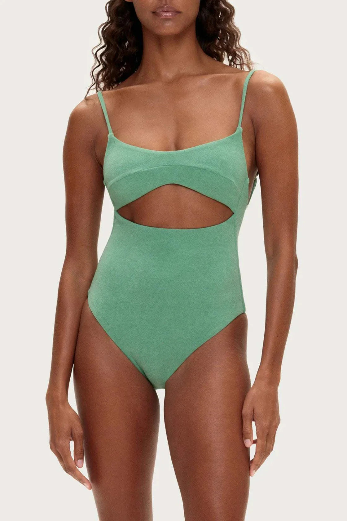 Zulu and Zephyr Towelling One Piece Green