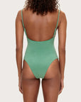Zulu and Zephyr Towelling One Piece Green