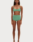 Zulu and Zephyr Toweling Bralette Top Green