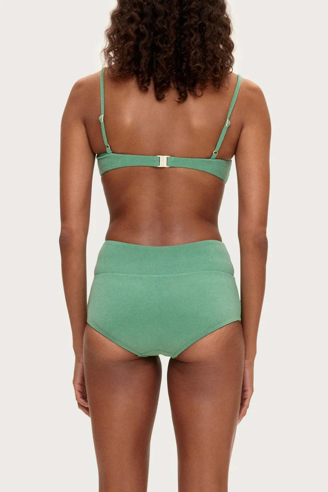 Zulu and Zephyr Toweling Bralette Top Green