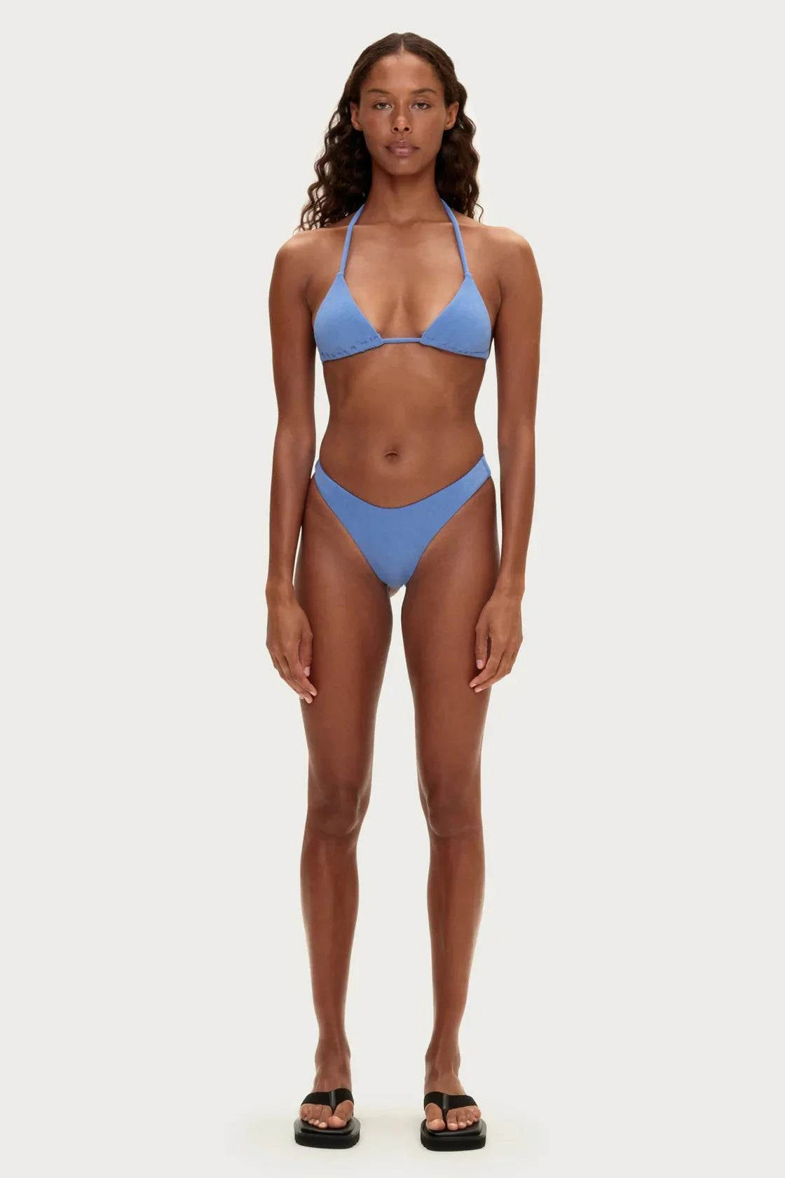 Zulu and Zephyr Towelling Curve Brief Blue