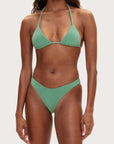 Zulu and Zephyr Towelling Curve Brief Green