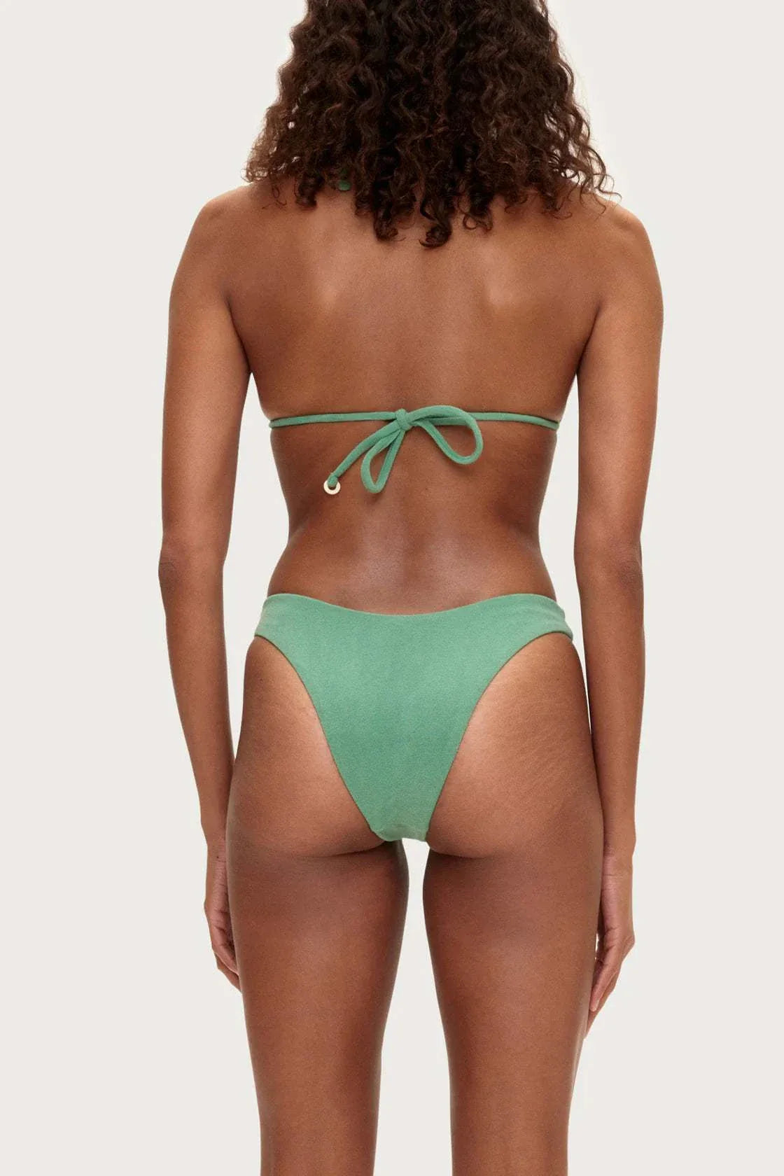 Zulu and Zephyr Towelling Curve Brief Green