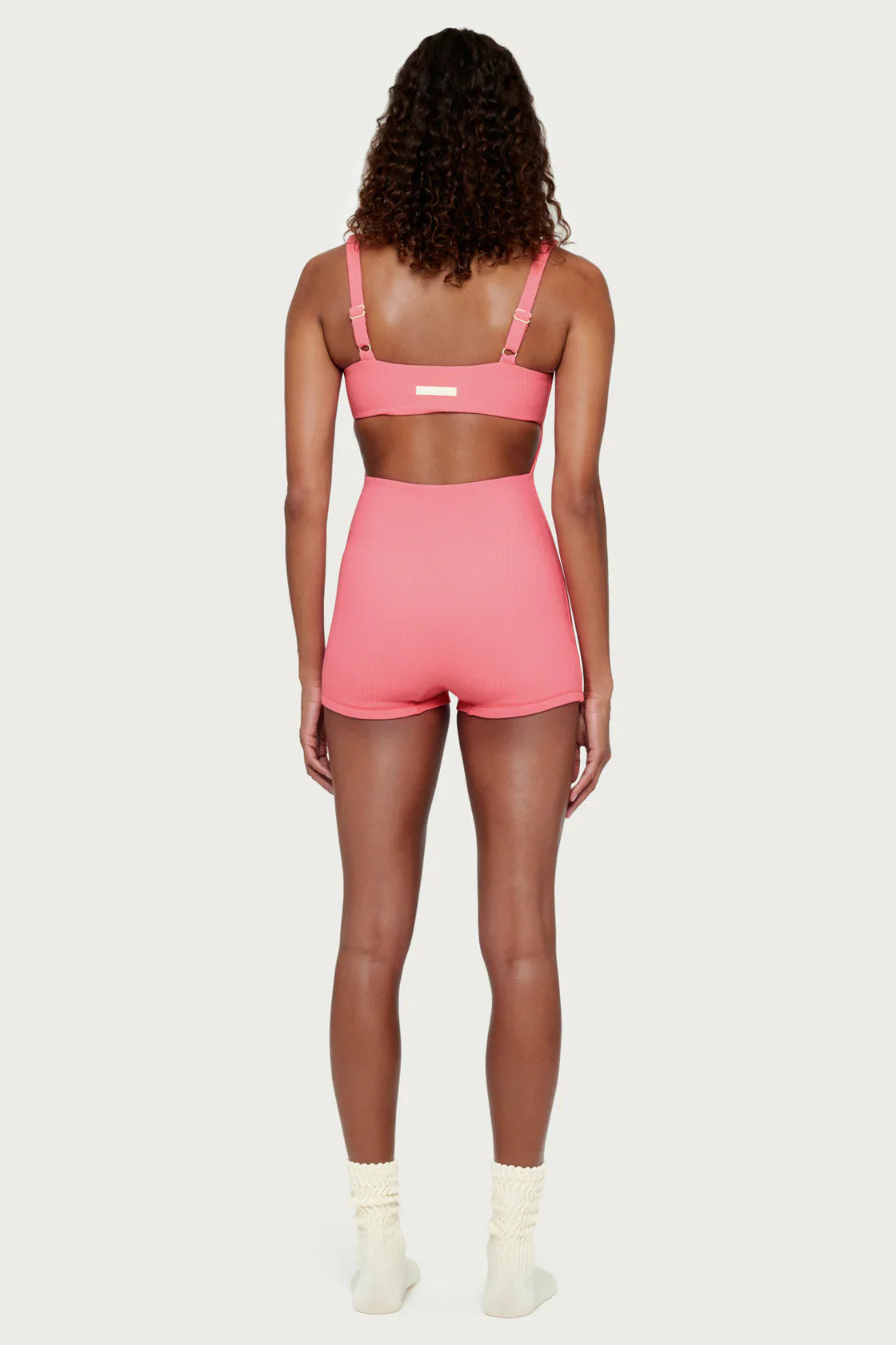 Zulu and Zephyr Waffle 2 Inch Bodysuit Pink
