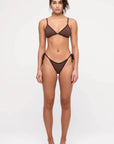 Zulu and Zephyr Triangle Top Brown Stripe