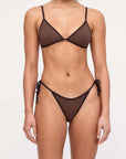 Zulu and Zephyr Triangle Top Brown Stripe