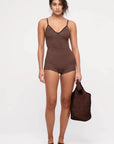 Zulu and Zephyr Raffia Bucket Bag Walnut