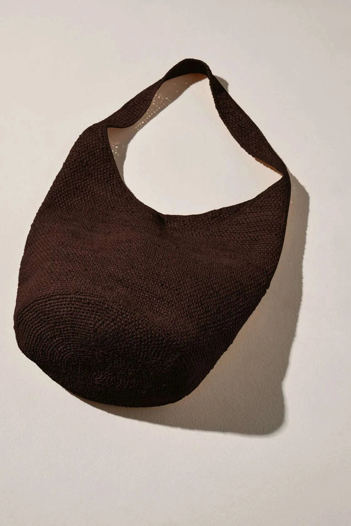 Zulu and Zephyr Raffia Bucket Bag Walnut