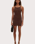 Zulu and Zephyr Textured Knit Dress Chocolate