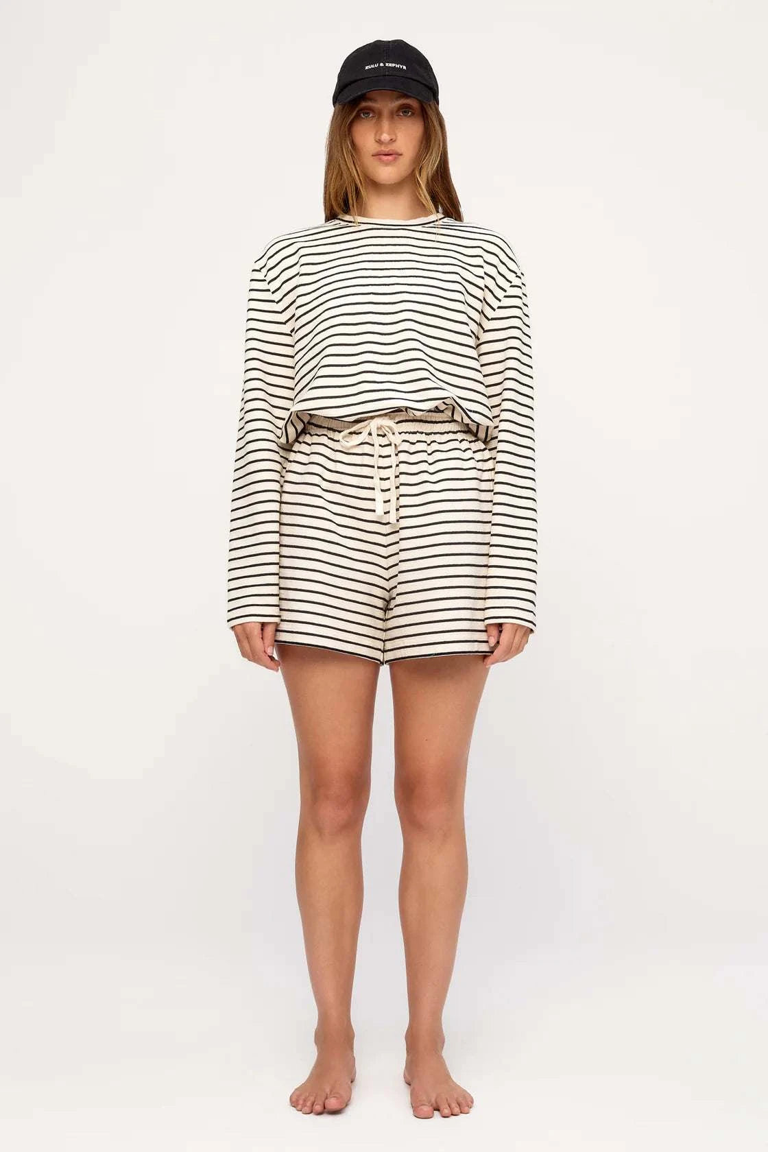 Zulu and Zephyr Jersey Sport Short Black Stripe