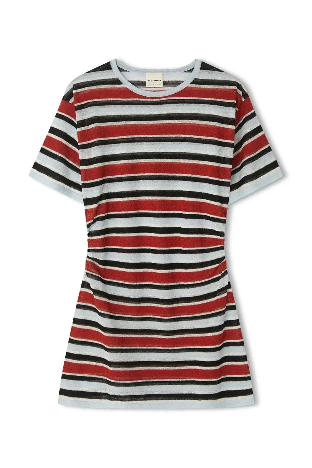 Zulu and Zephyr T Shirt Knit Dress Bold Stripe