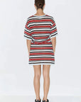 Zulu and Zephyr T Shirt Knit Dress Bold Stripe