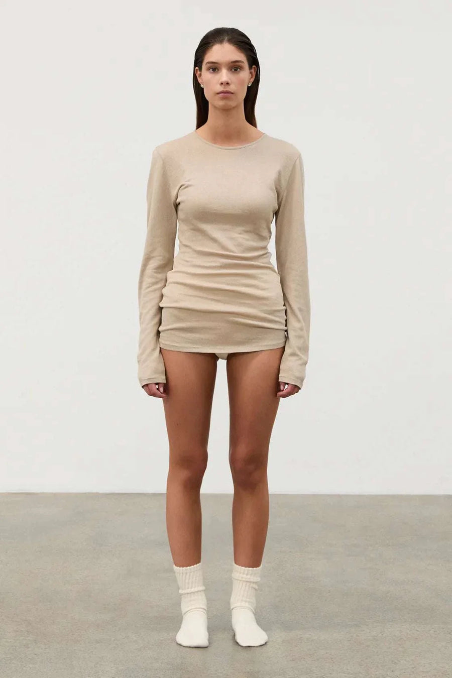 Zulu and Zephyr Rib Hemp Jersey Long Sleeve Top Husk