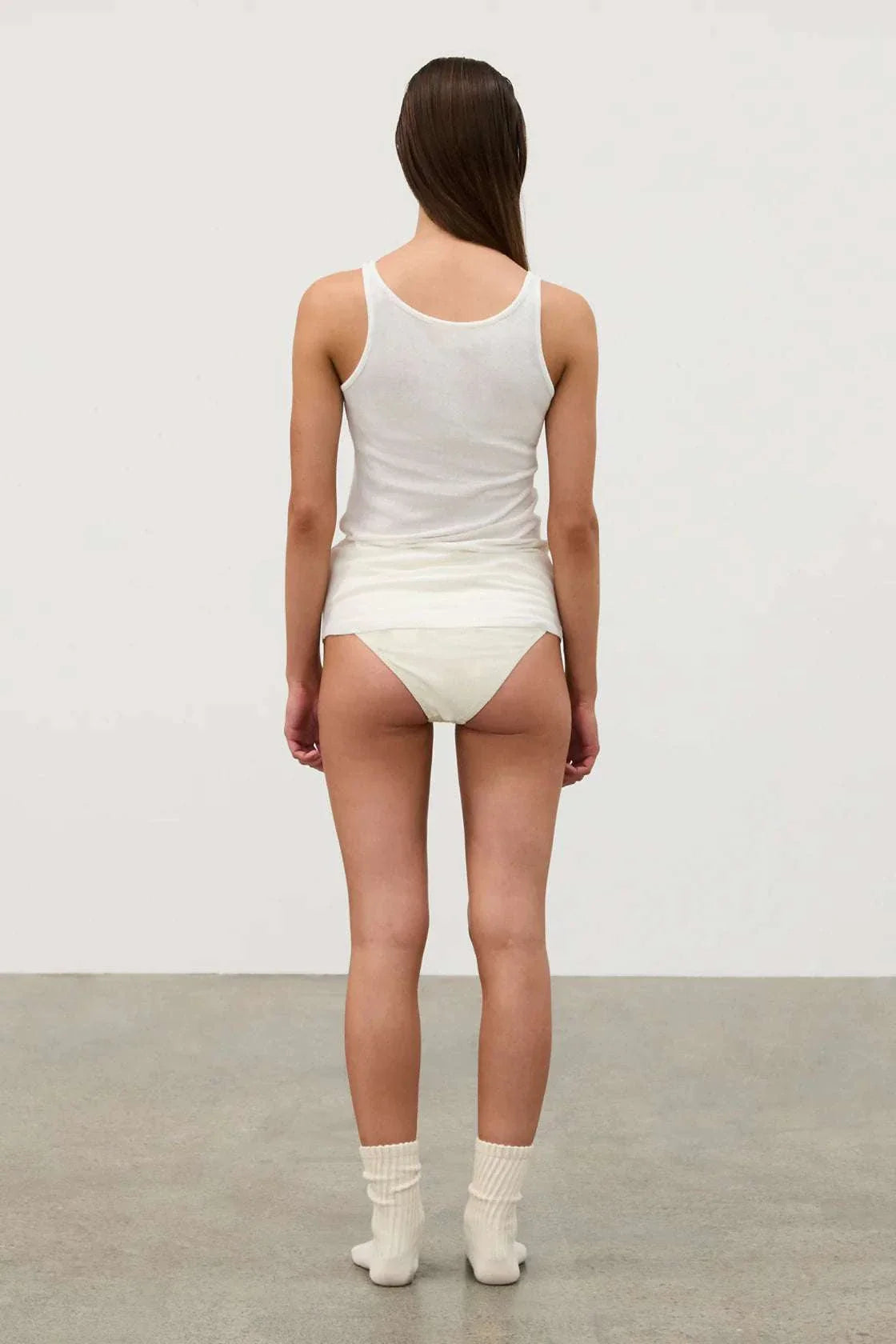 Zulu and Zephyr Rib Hemp Jersey Tank White