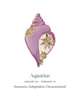 By Charlotte You Are Magic Zodiac Necklace Aquarius Gold