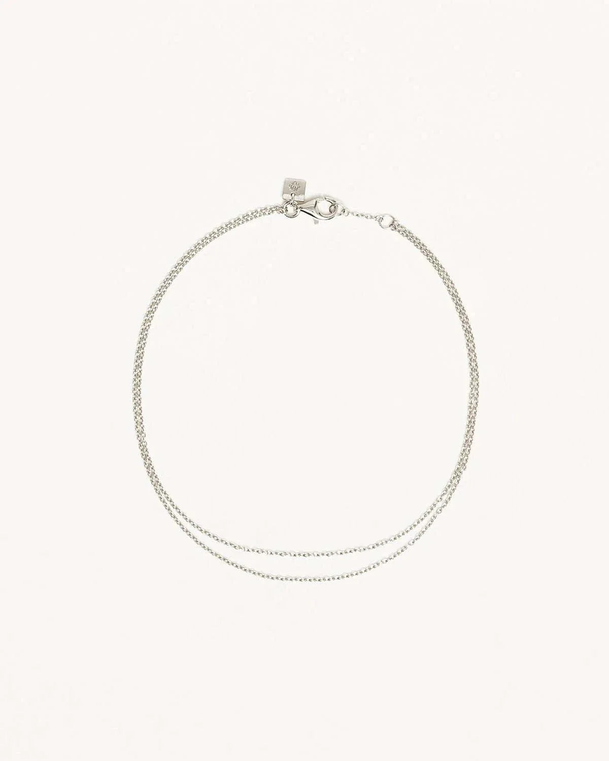 By Charlotte Purity Double Chain Anklet Sterling Silver 