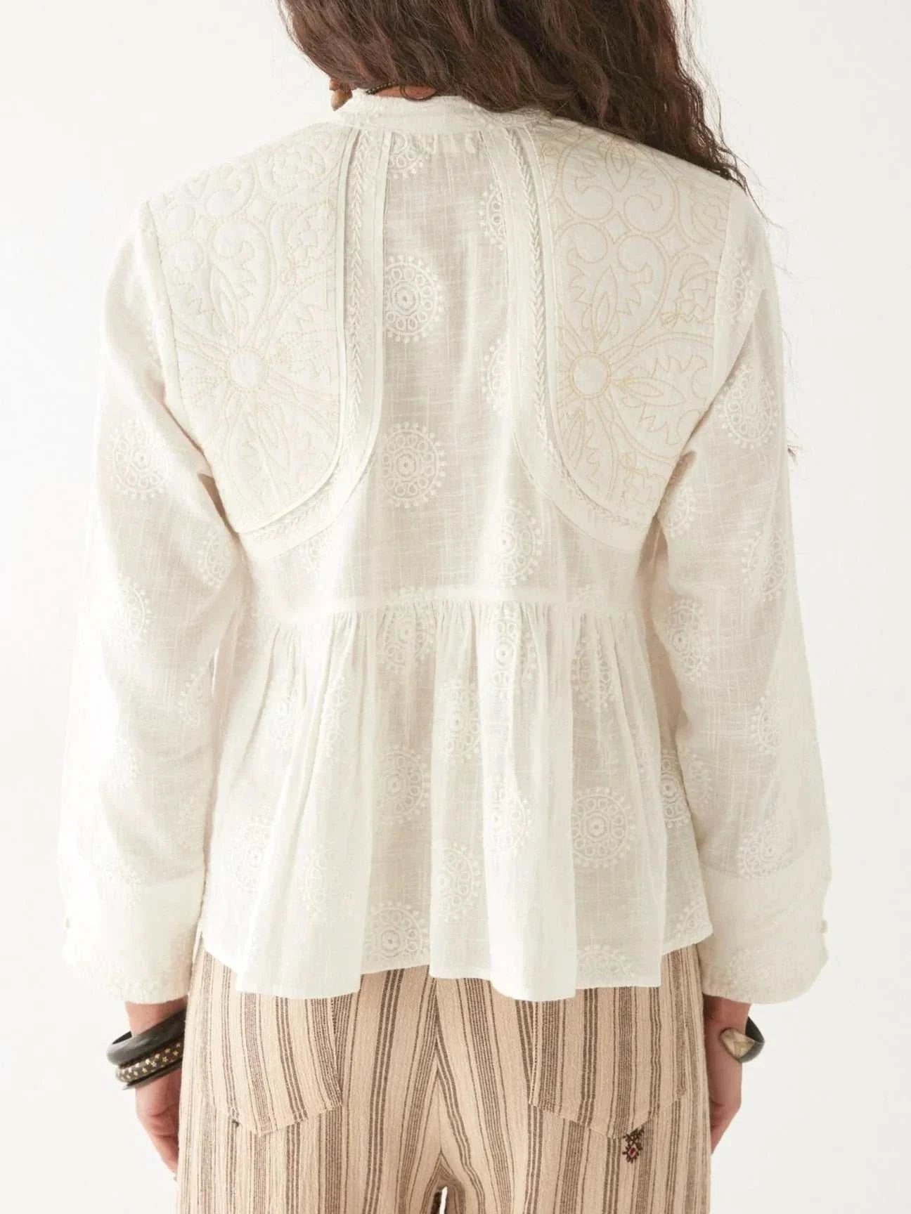 Maison Hotel Ariana Blouse Mosaique Ivory