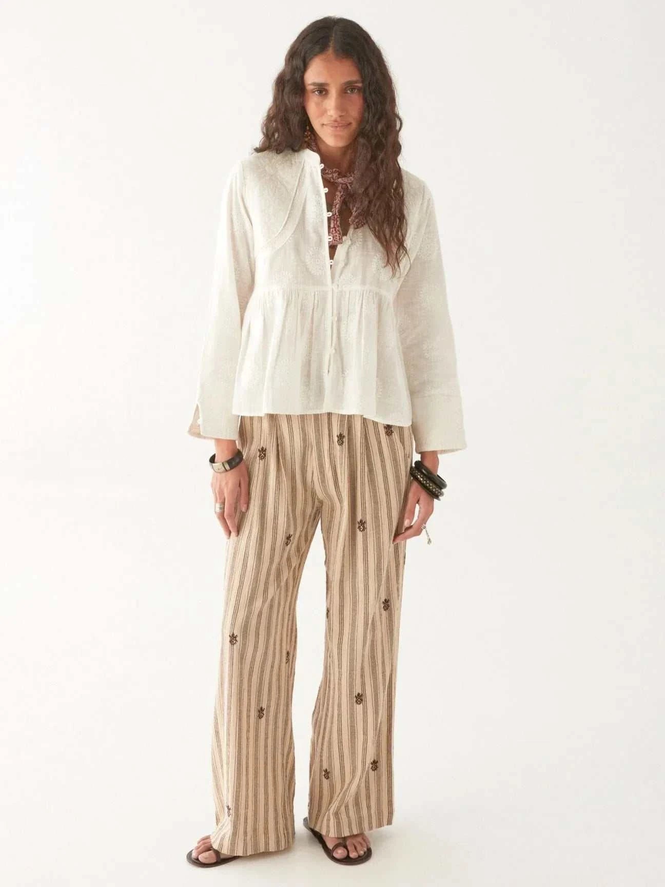 Maison Hotel Ariana Blouse Mosaique Ivory