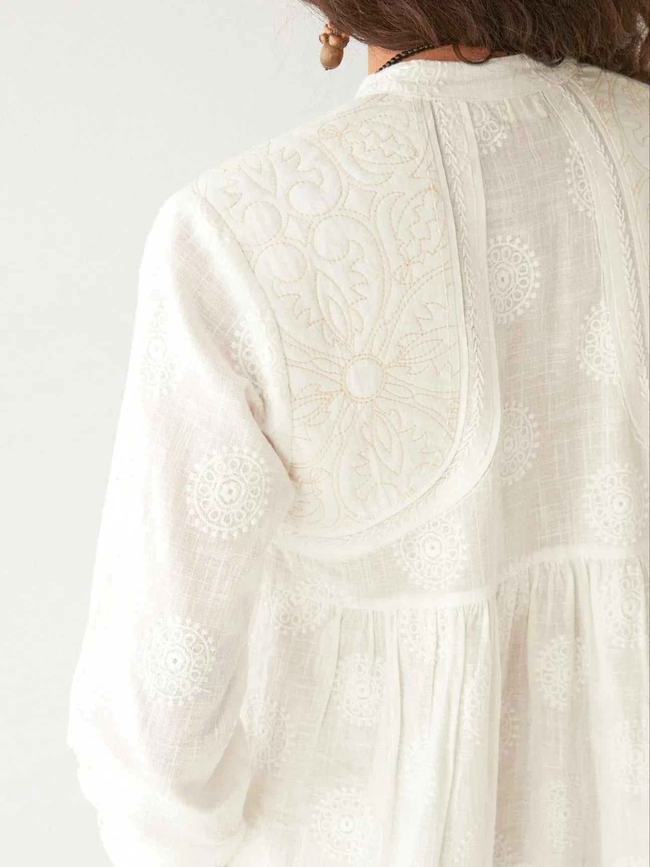 Maison Hotel Ariana Blouse Mosaique Ivory