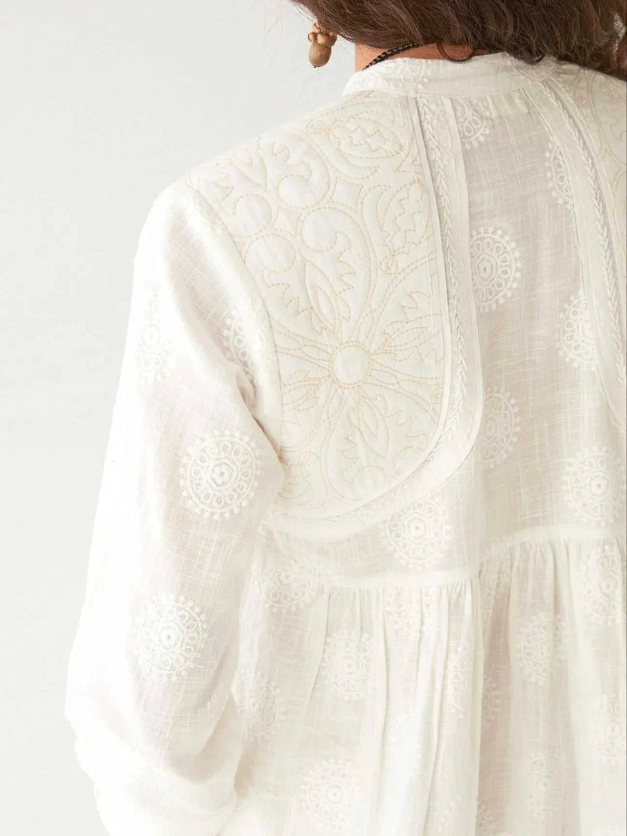 Maison Hotel Ariana Blouse Mosaique Ivory