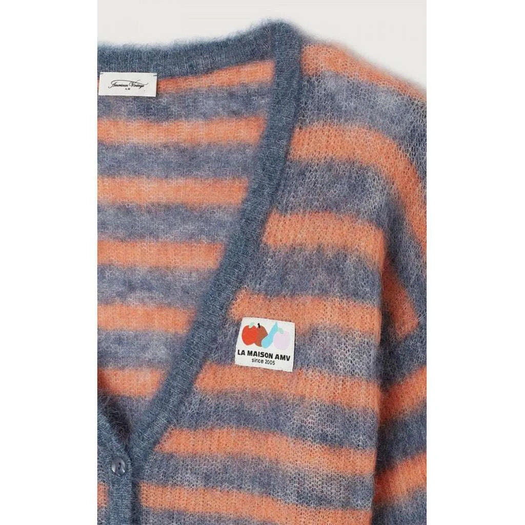 American Vintage Womens Cardigan Nenybay Melange Striped