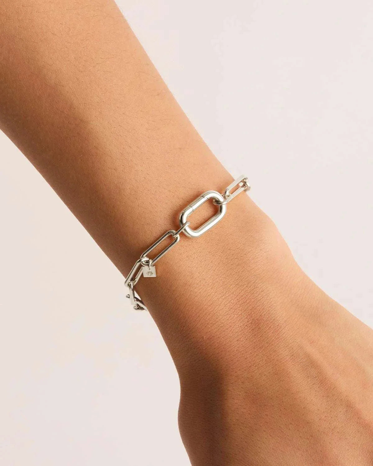 By Charlotte With Love Annex Link Bracelet 17cm Sterling Silver
