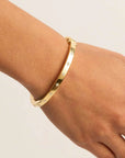 By Charlotte 18k Gold Vermeil Live in Love Bangle