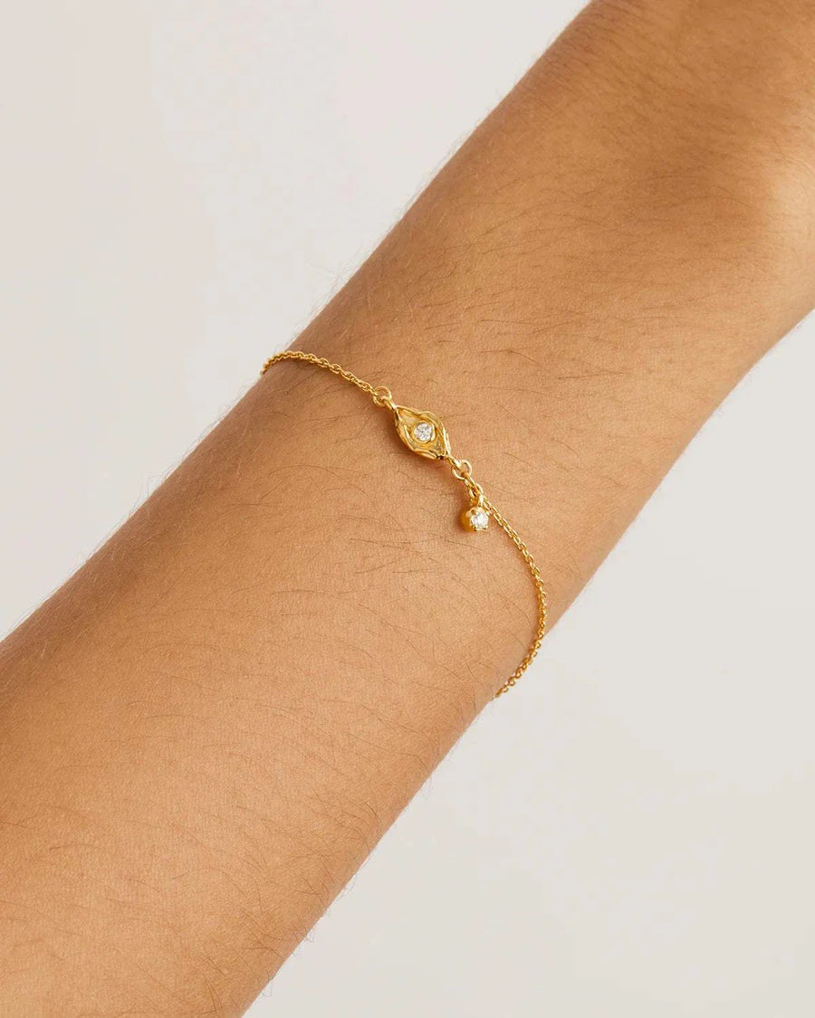 By Charlotte 18k Gold Vermeil I Am Protected Bracelet