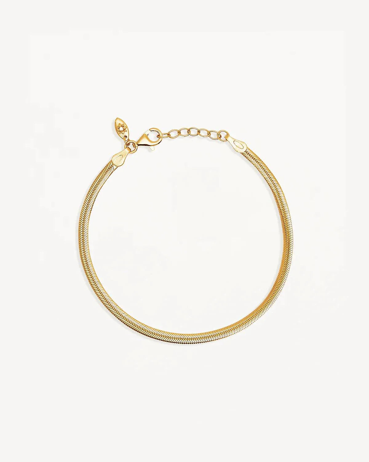 By Charlotte Herringbone Chain Bracelet 18k Gold Vermeil