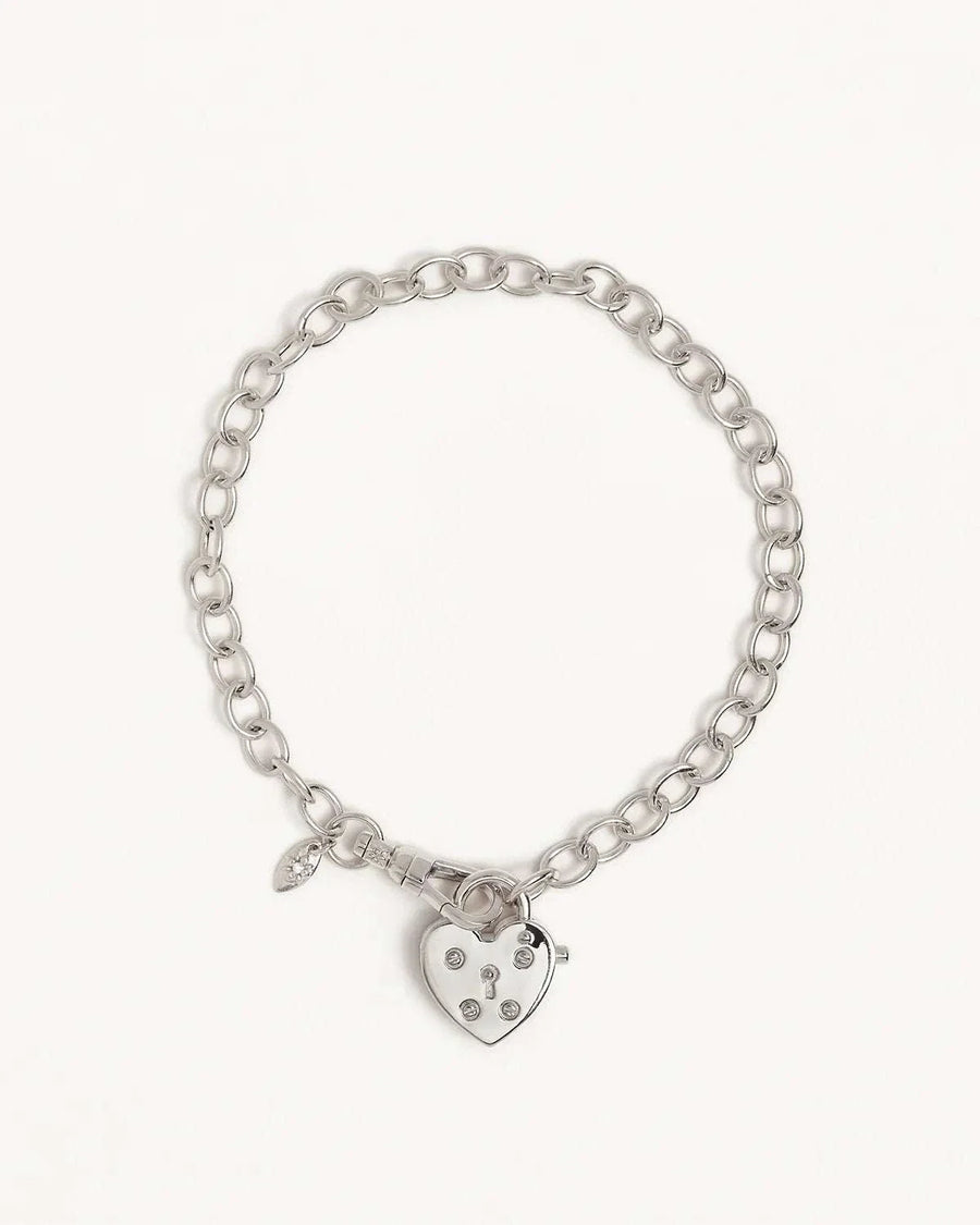 By Charlotte Sterling Silver Love Unlocked Padlock Bracelet