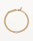 By Charlotte Radiant Heart Engravable Curb Bracelet 18kt Gold Vermeil 
