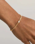 By Charlotte Radiant Heart Engravable Curb Bracelet 18kt Gold Vermeil