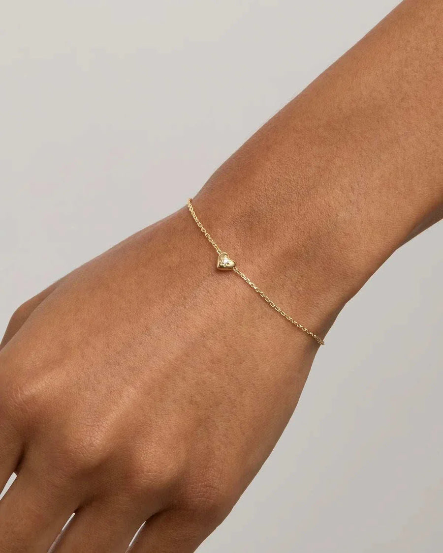 By Charlotte Blooming Hearts Bracelet 18kt Gold Vermeil