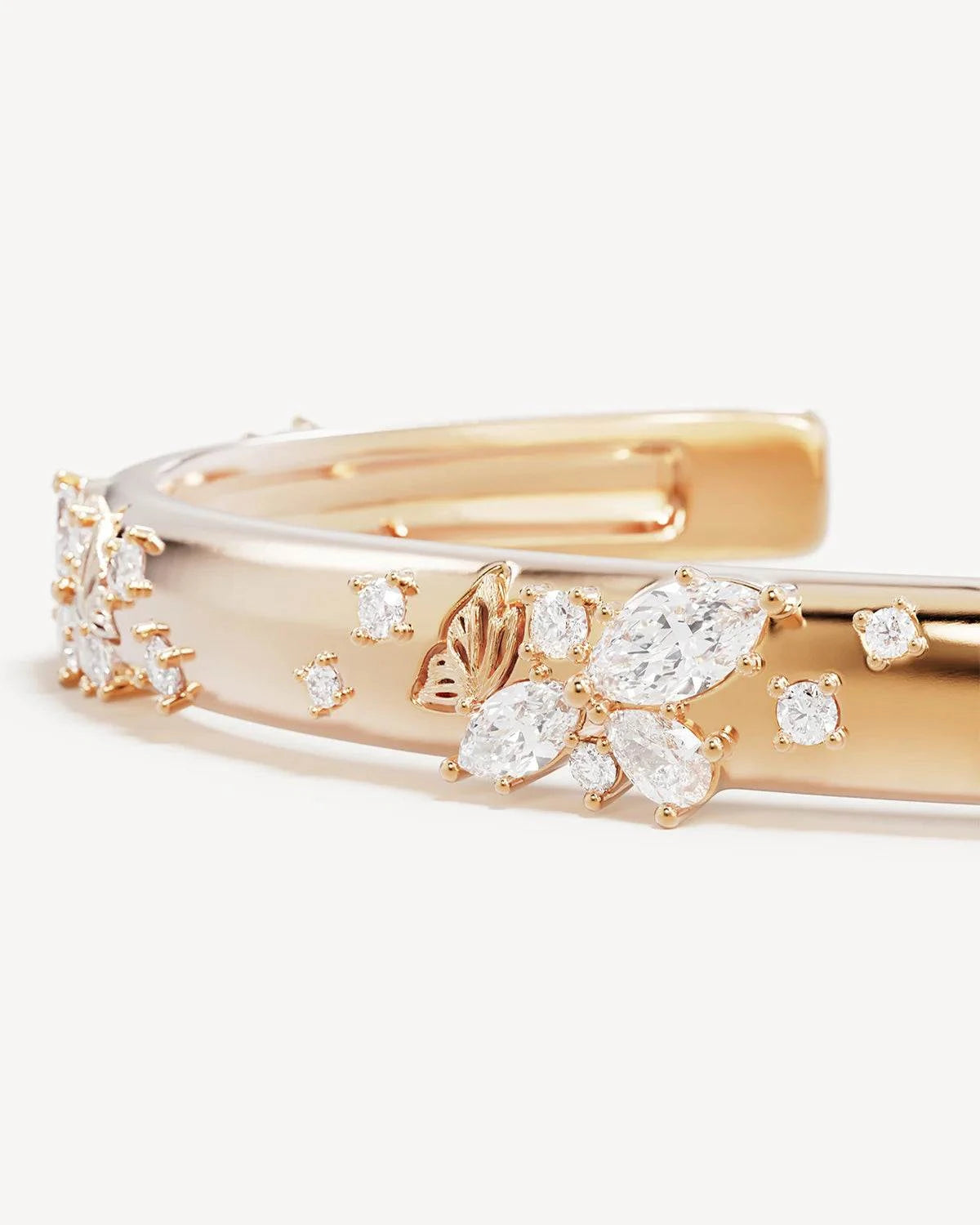 By Charlotte With Wings I Fly Cuff 18k Gold Vermeil