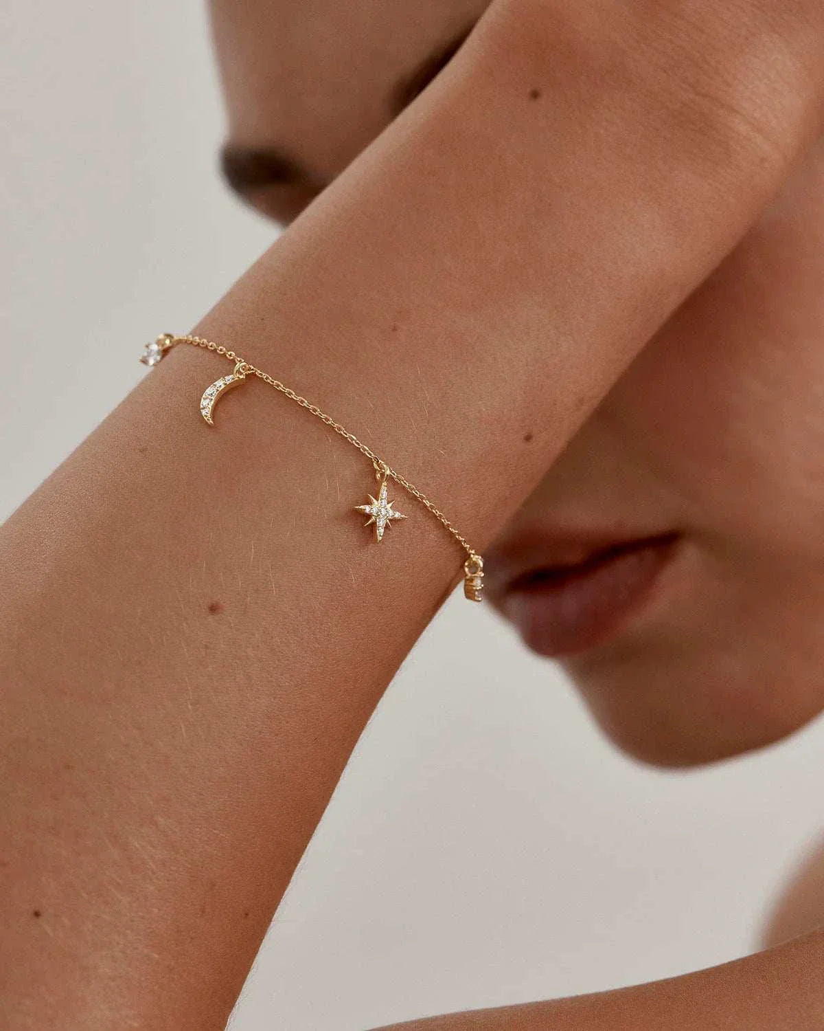 By Charlotte Celestial Skies Charm Bracelet 18k Gold Vermeil