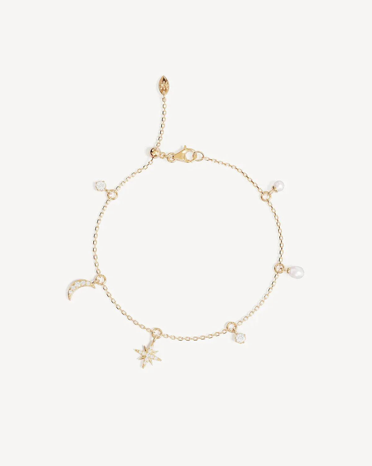 By Charlotte Celestial Skies Charm Bracelet 18k Gold Vermeil
