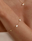 By Charlotte Under the Moonlight Pearl Bracelet 18k Gold Vermeil