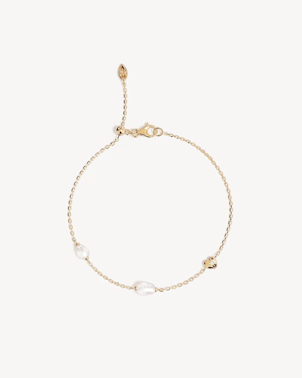 By Charlotte Under the Moonlight Pearl Bracelet 18k Gold Vermeil