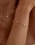By Charlotte Moonlit Bloom Pearl Bracelet 18k Gold Vermeil
