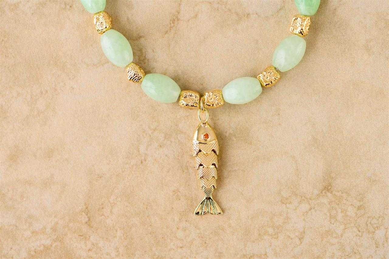 Indigo and Wolfe Goia Jade Necklace