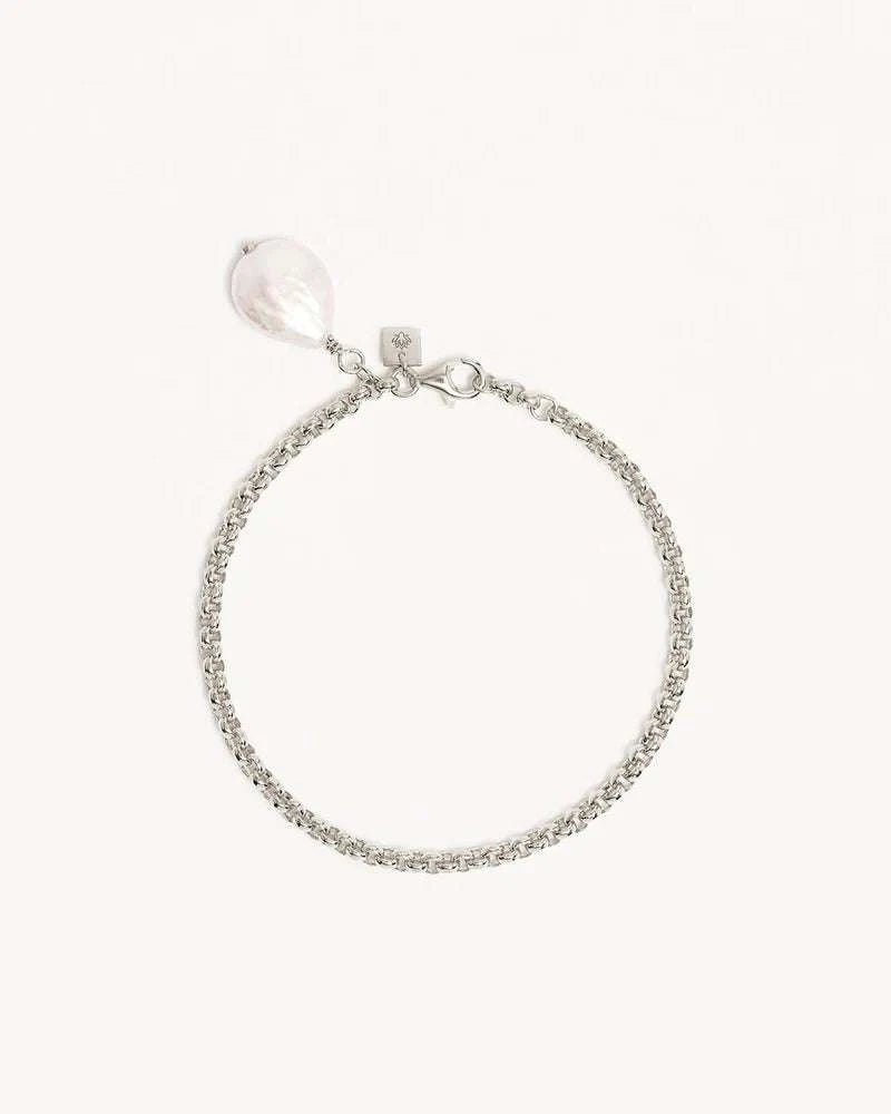 By Charlotte Sterling Silver Embrace Stillness Pearl Bracelet