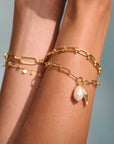 Murkani Of the Sea Fish and Pearl Bracelet Gold