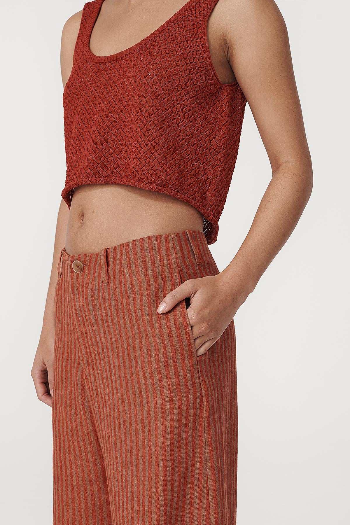 Rowie Carlotta Linen Wide Pants
