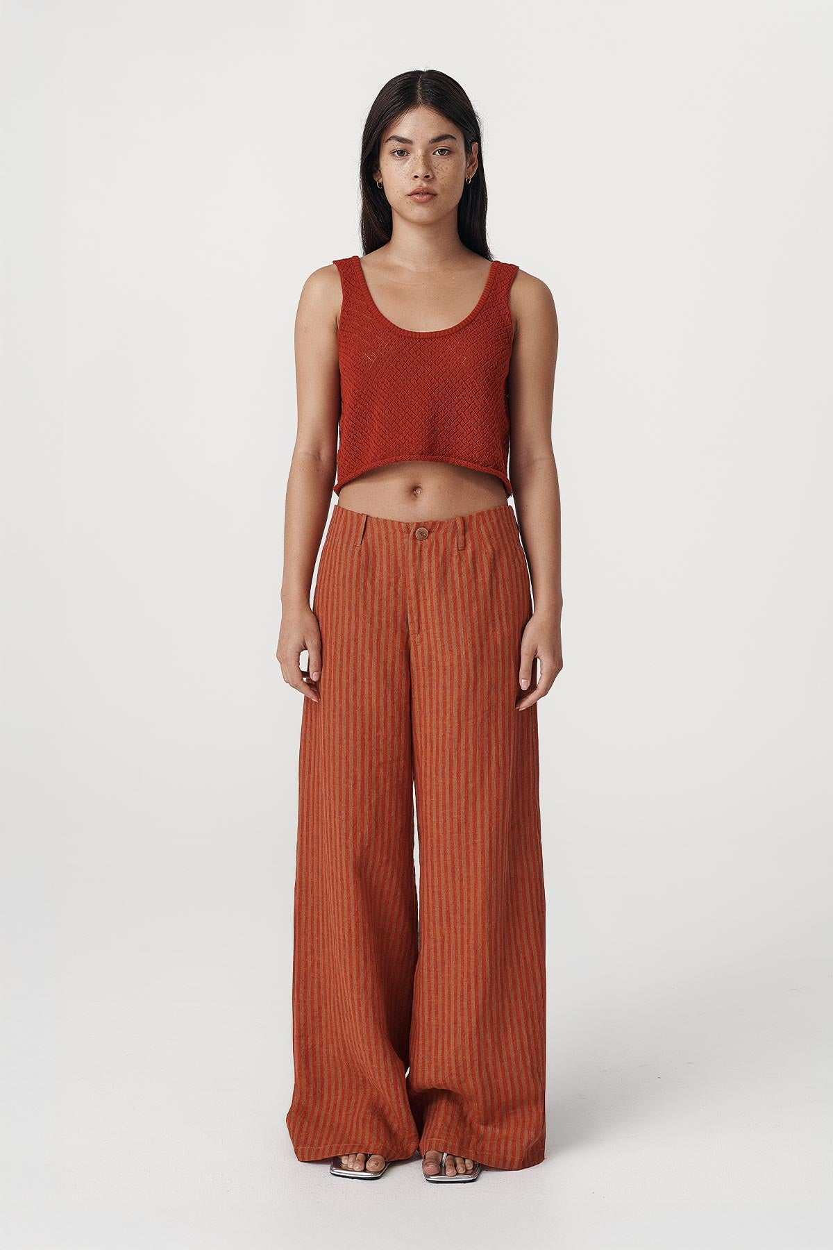 Rowie Carlotta Linen Wide Pants