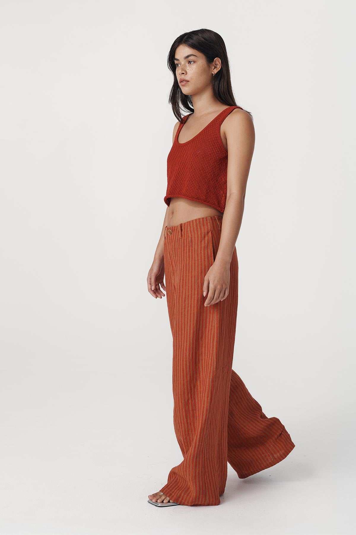 Rowie Carlotta Linen Wide Pants